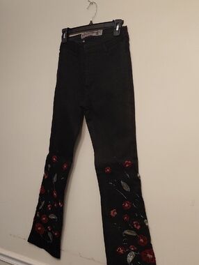 Parasuco Black Jeans with Logo Patch
